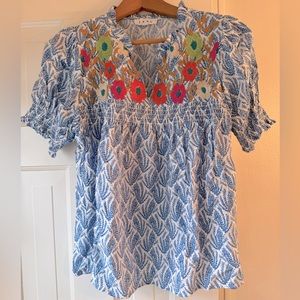 THML, size medium, embroidered top